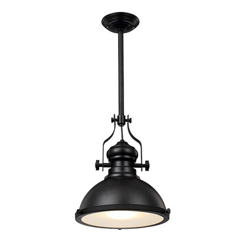 Homestyle Pro mk102-wb industriële hanglamp 32x35 cm zwart wit metaal