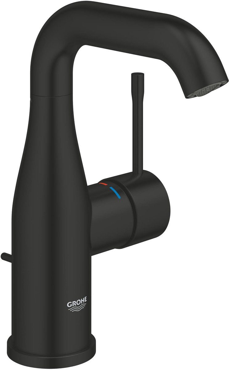 GROHE essence new m-size wastafelmengkraan – draaibare uitloop – aquaguide – trekwaste – matte black