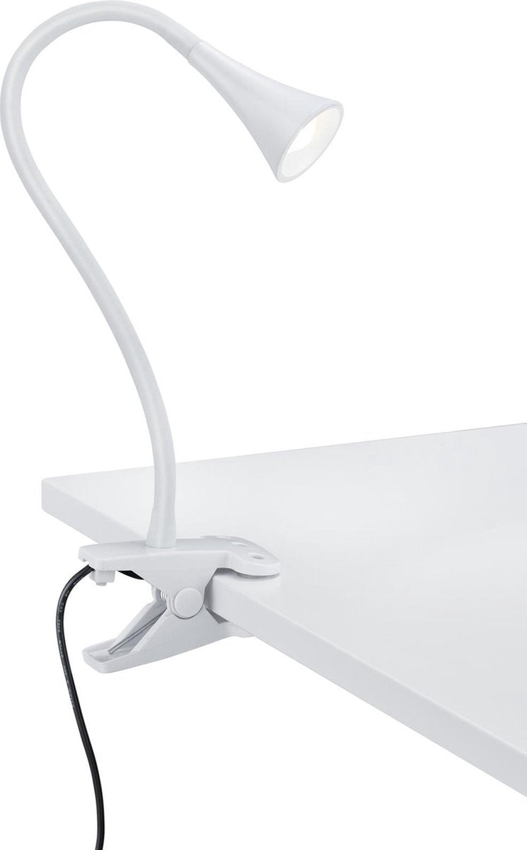 RL LIVE YOUR LIGHT Reality viper - klemlicht - wit - incl. 1x smd 3w - snoerschakelaar - flexibel - klemlamp