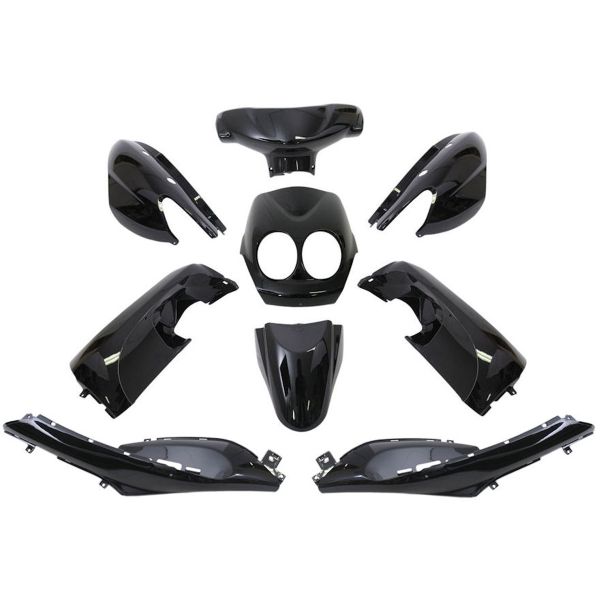 Edge Plaatset 9-delig voor yamaha neo's - bouwjaar 2008 - 2011 - 2 en 4 takt model - metallic zwart