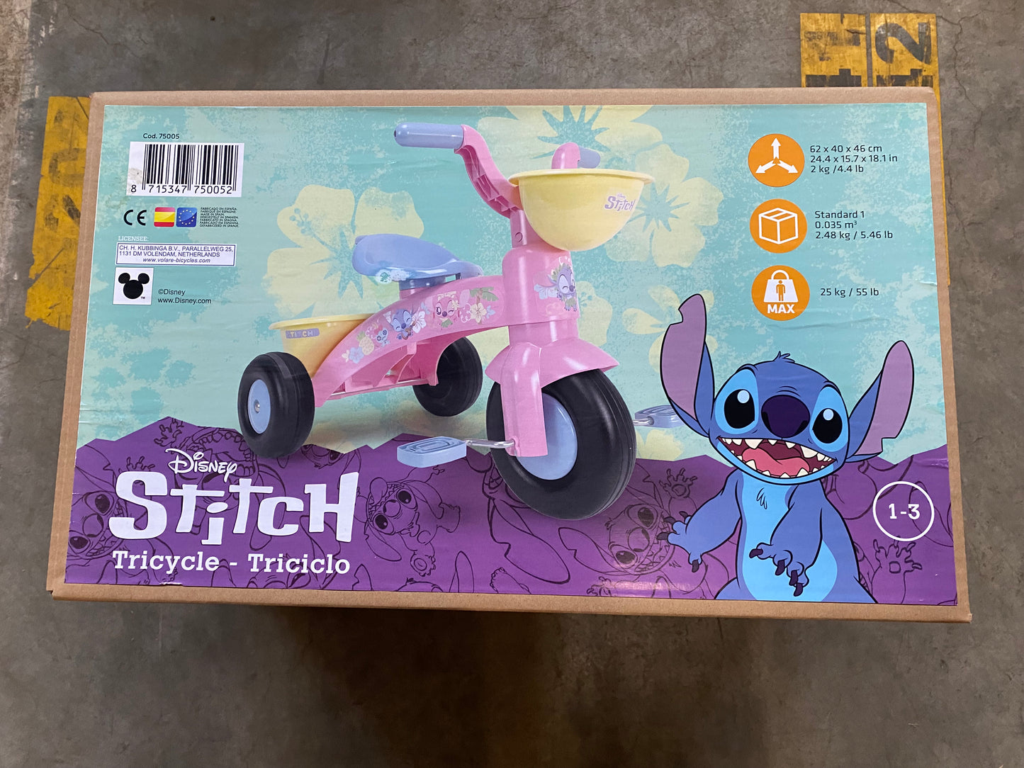 Volare Driewieler disney stitch - meisjes - roze