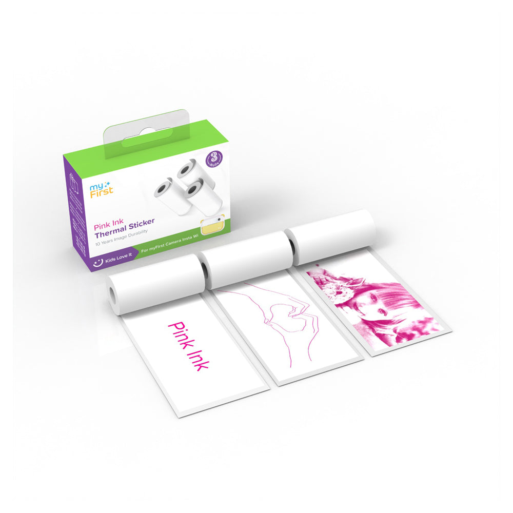 MyFirst thermal sticker wit, roze inkt