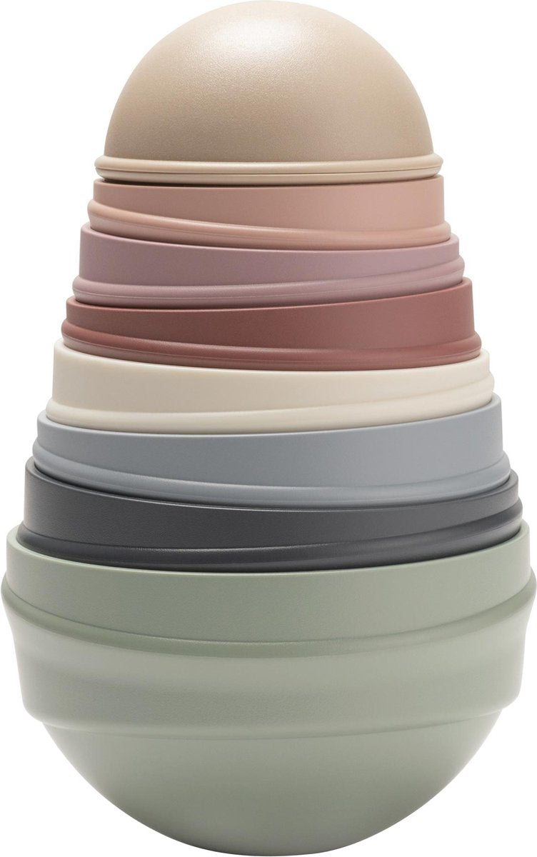 BIBS wobble tower - stapeltoren - pastel rainbow