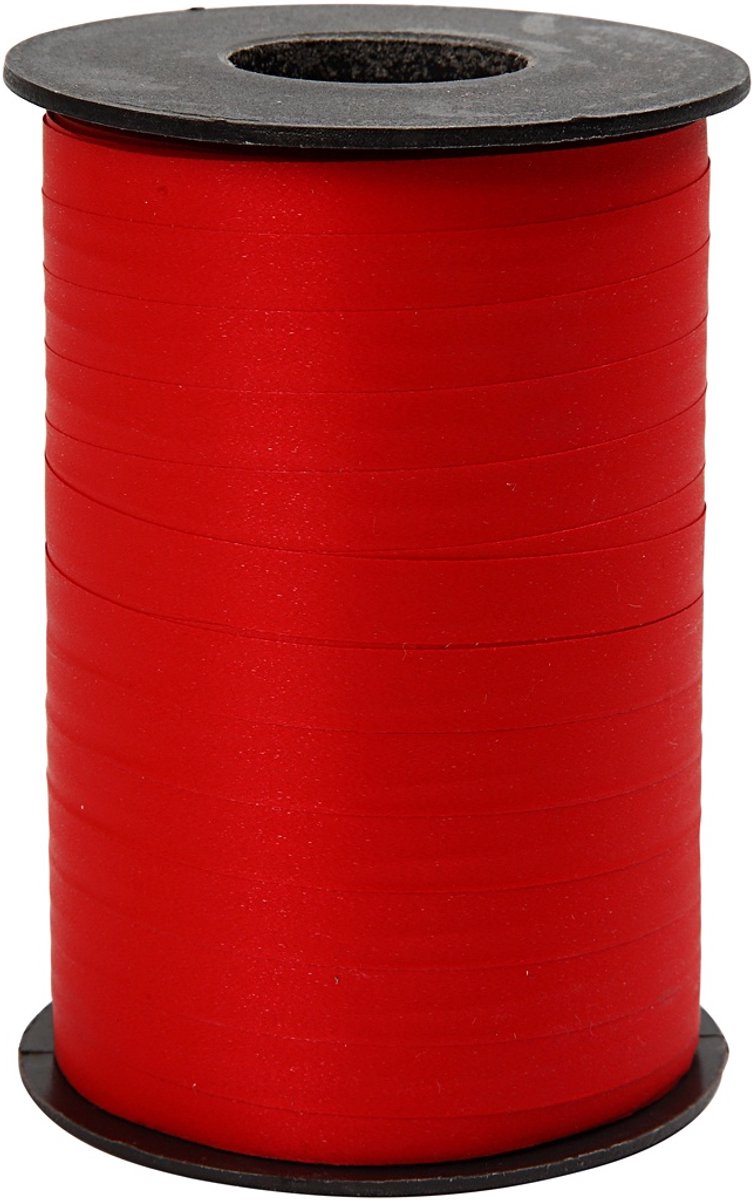 Creativ Company Cadeaulint, b: 10 mm, rood, mat, 250 m