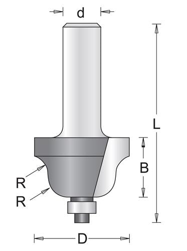 Hikoki Accessoires Hikoki ogiefrondfrees 25.4mm schacht=8mm+lager