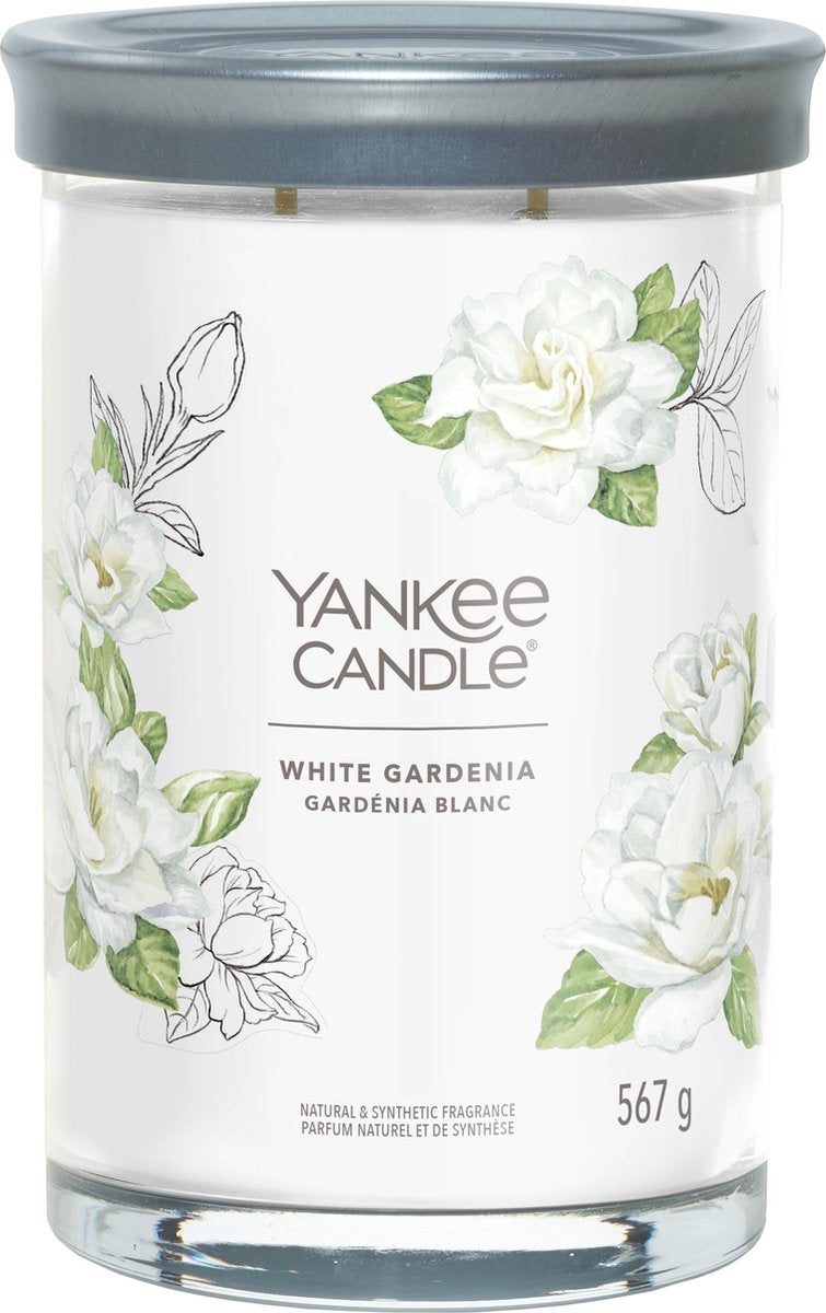 Yankee Candle - white gardenia large tumbler geurkaars - 100 branduren - twee lonten
