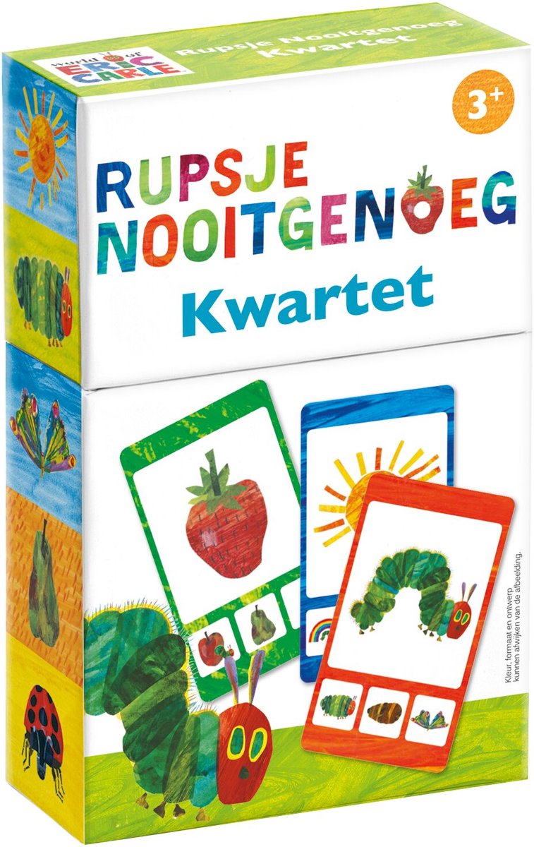 Bambolino Rupsje nooitgenoeg kwartet - educatief spel cadeautip vakantie - 32 kaarten, 8 kwartetten - vanaf 3 jaar - toys