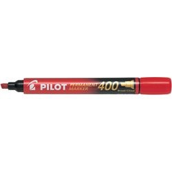 Permanent marker Pilot 400 beitelvormige punt rood