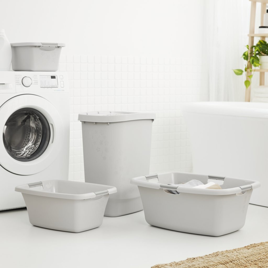 Rotho flowers wasmand 25l cool grey