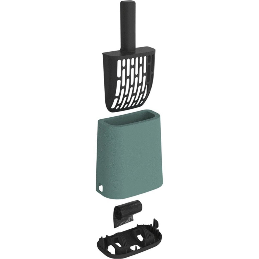 Rotho MyPet Rotho biala kattenbakschep + zakjes en houders mistletoe groen