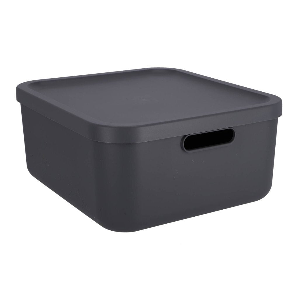 Rotho albula decoratie opbergbox 20l antraciet