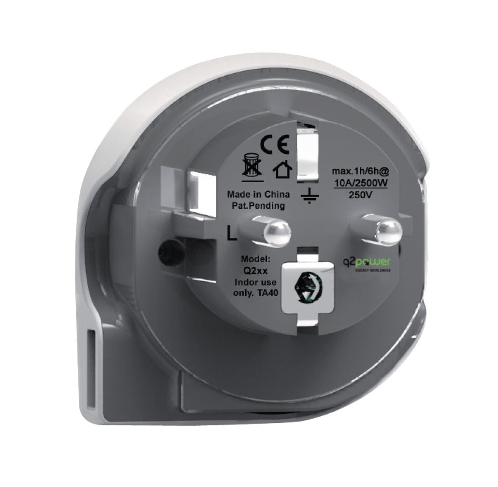 Q2 Power 1.100110 reisadapter wereld-naar-europa usb geaard