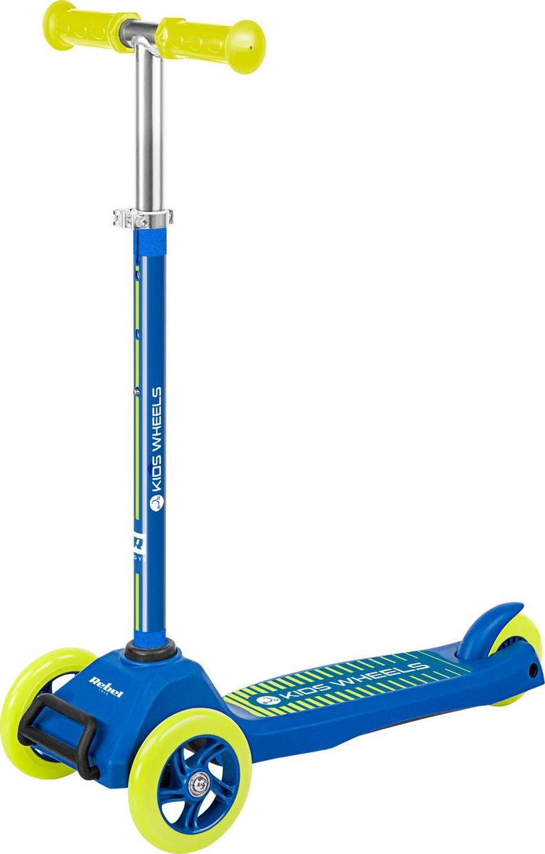 Rebel Electro Rebel zab0121y - driewielige kids step ‘kids wheels’, vanaf 3 jaar, blauw geel