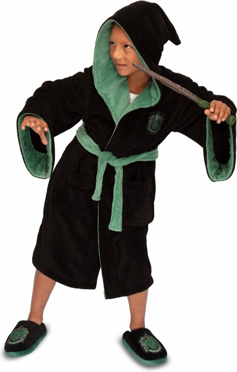 Harry Potter Badjas slytherin hooded oversized kids series unisex 7 9 jaar (m)