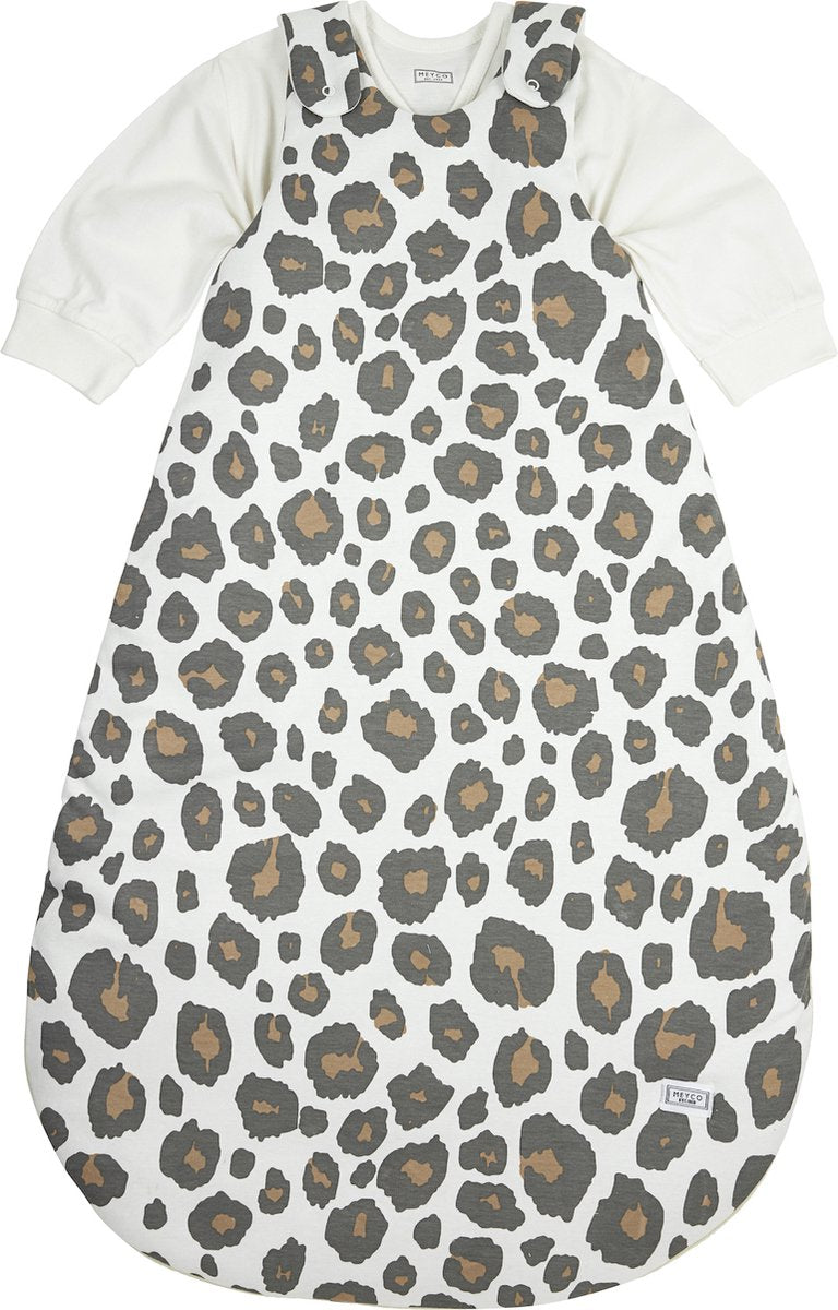 Meyco baby panter baby slaapzak rond tweedelig - neutral - 68 74 - 2.5 tog