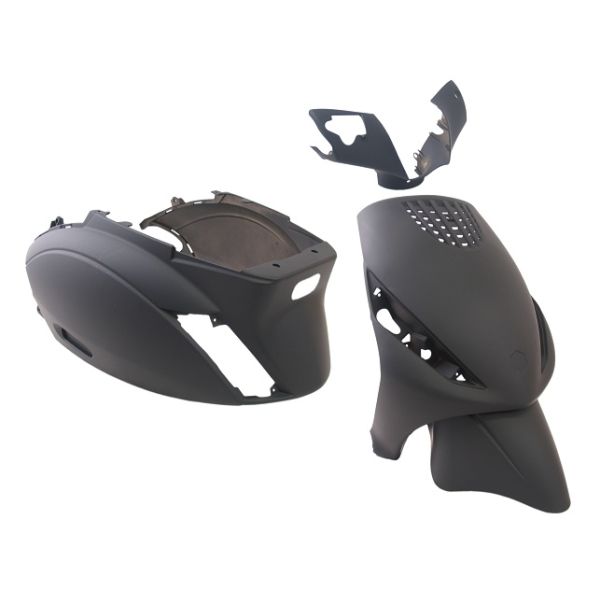 Edge Plaatset 4-delig voor piaggio zip zip 2000 2t 4t vanaf bouwjaar 2000 - mat zwart
