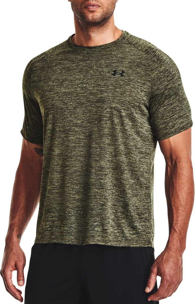 Under Armour ua tech 2.0 ss tee-grn heren sportshirt - marine od groen - zwart