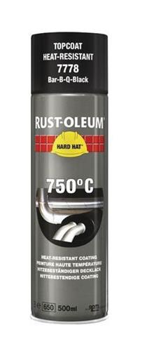 Rust-Oleum Spuitbus zwart hittebestendig zijdeglans 500ml