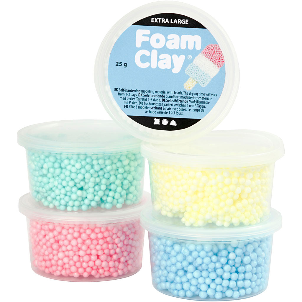 Creativ Company Https: www.cchobby.nl foam-clay-extra-large-diverse-kleuren-5x25-gr-1-doos