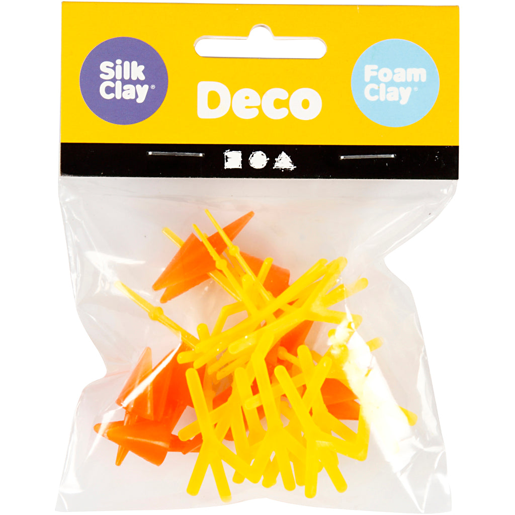 Creativ Company Https: www.cchobby.nl kippen-snavels-en-voeten-h-28-mm-l-30-37-mm-oranje-geel-8-set-1-doos