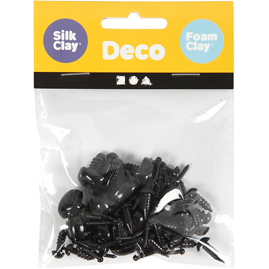 Creotime Https: www.cchobby.nl ogen-en-snuiten-voor-modellering-d-3-6-mm-afm-8x6-14x11-mm-zwart-20-set-1-doos