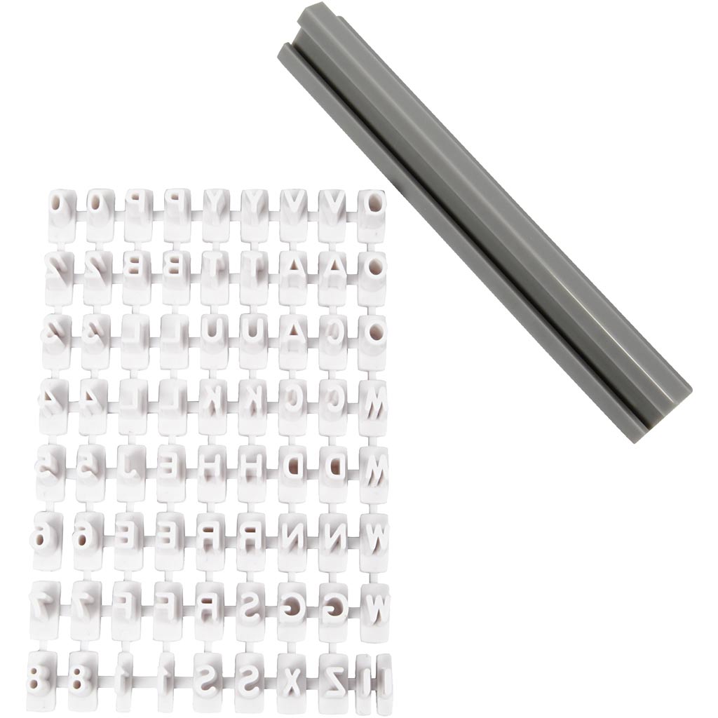 Creativ Company Https: www.cchobby.nl stempelset-van-rubber-letters-cijfers-h-6-mm-wit-1-set