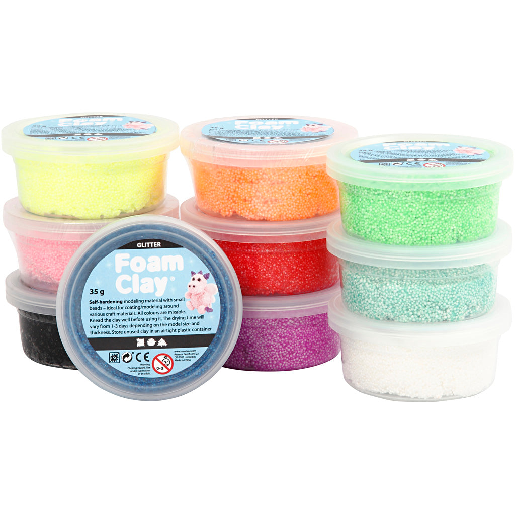 Foam Clay Https: www.cchobby.nl foam-clayr-glitter-diverse-kleuren-10x35-gr-1-doos