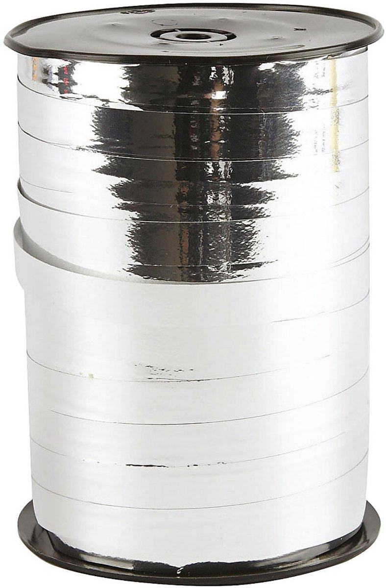 Creativ Company Krullint, b: 10 mm, zilver metallic, 250 m