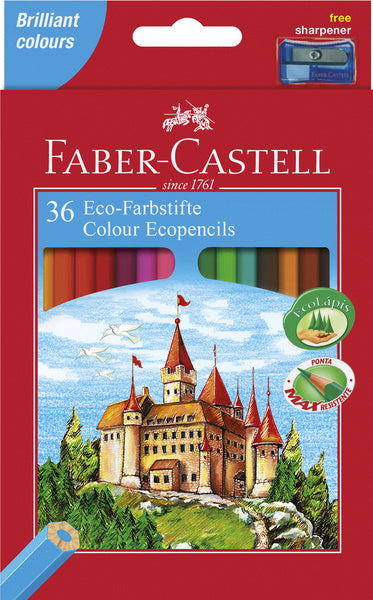Faber-Castell Faber castell fc-120136 kleurpotlood castle zeskantig karton etui met 36 stuks