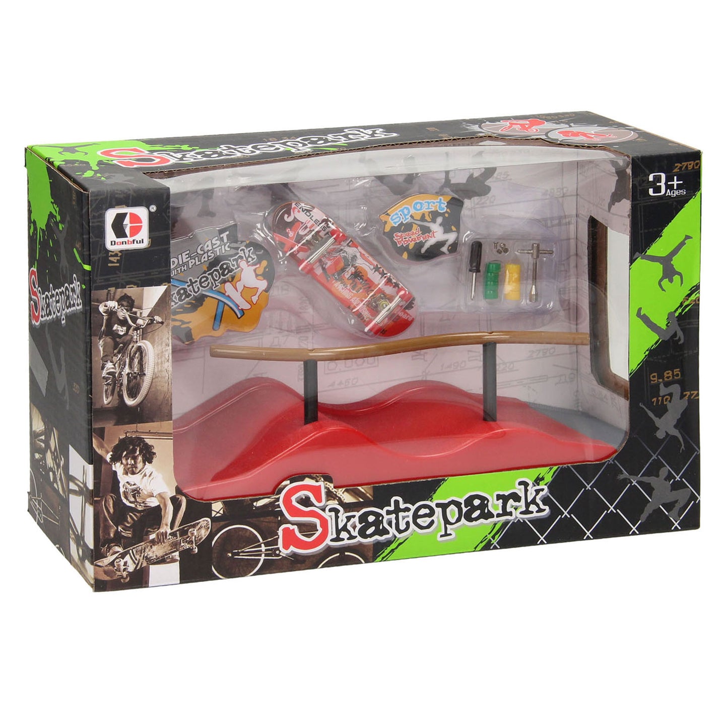 Lobbes Speelgoed BV Vinger skateboard met stunt trail