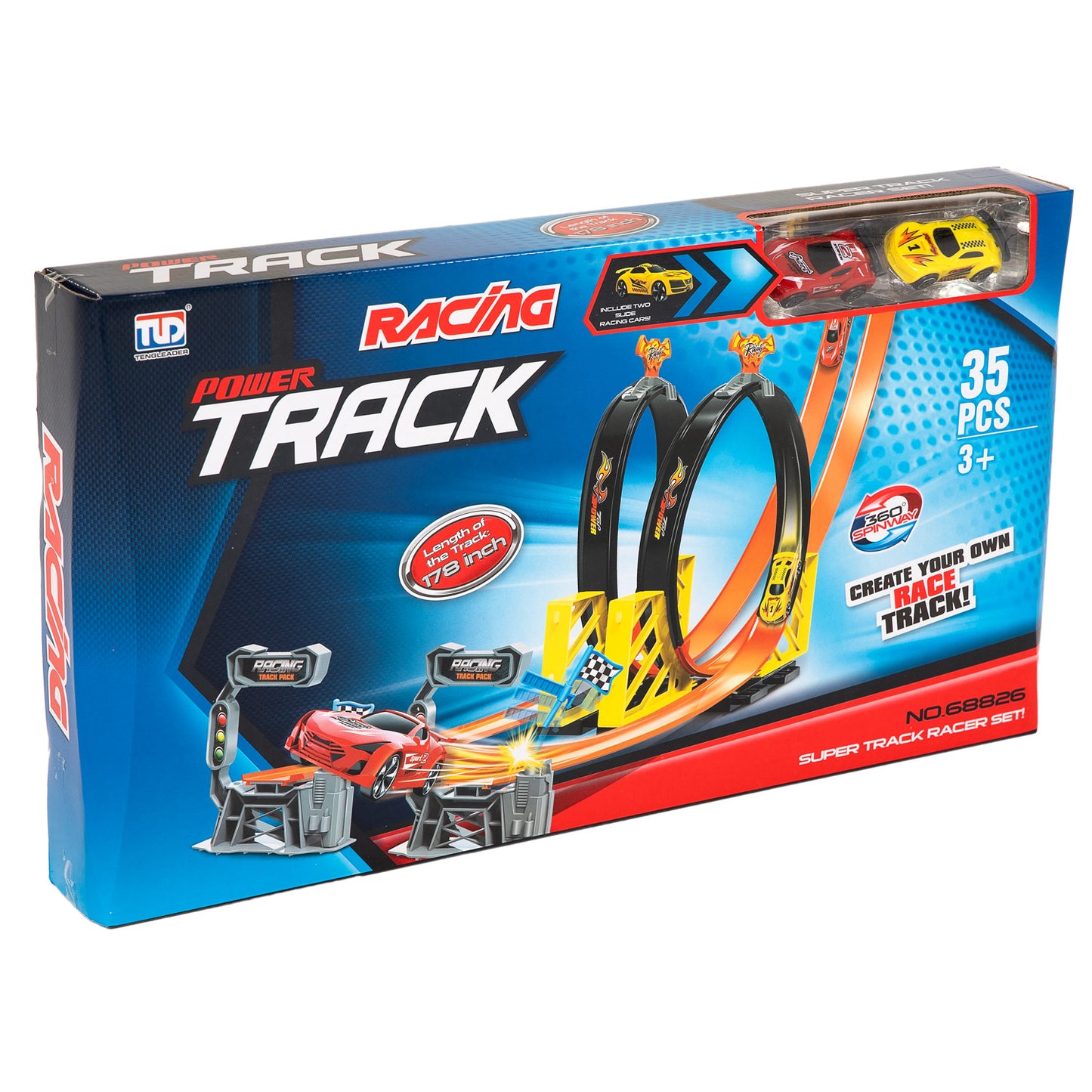 Lobbes Speelgoed BV Auto racebaan set looping duel, 35dlg,