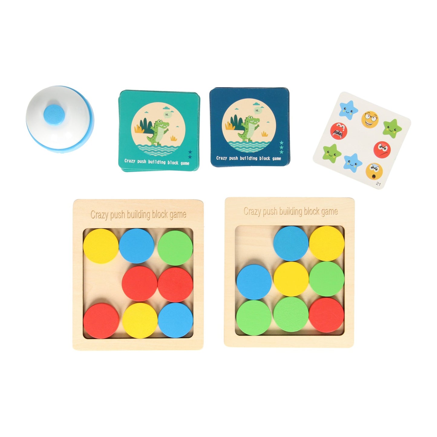 Lobbes Speelgoed BV Houten schuifpuzzel duel met bel spel