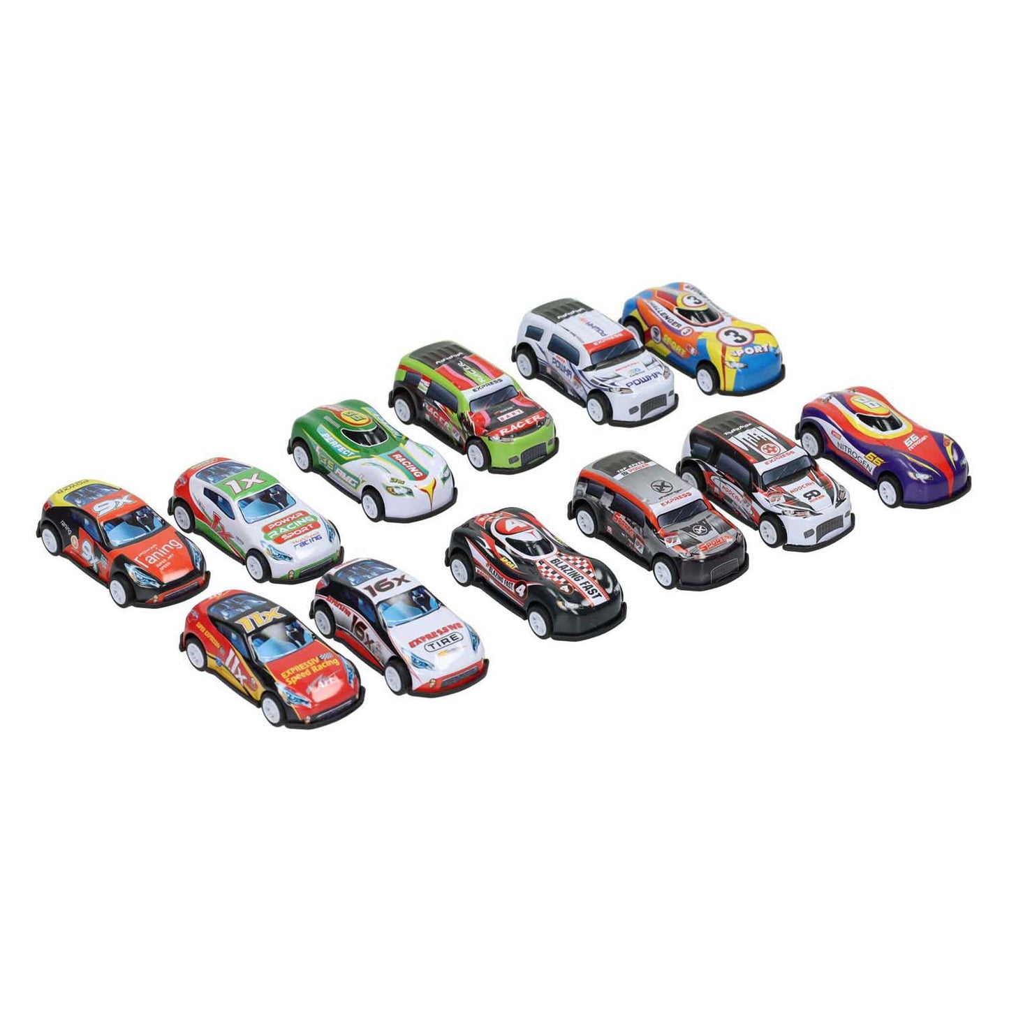 Lobbes Super metal car pull back set - 12-pack