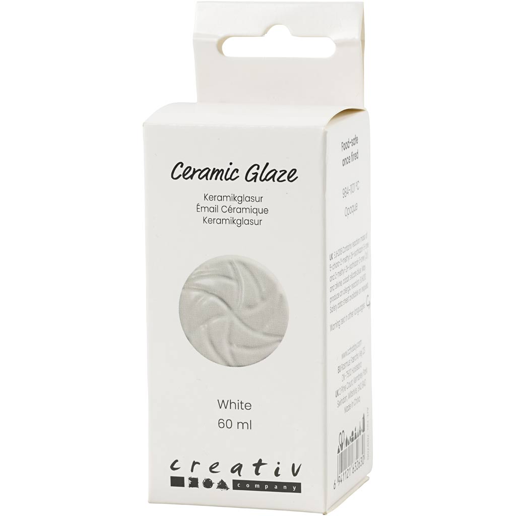 Creativ Company Https: www.cchobby.nl keramiek-glazuur-984-1101-c-dekkend-white-60-ml-1-doosje
