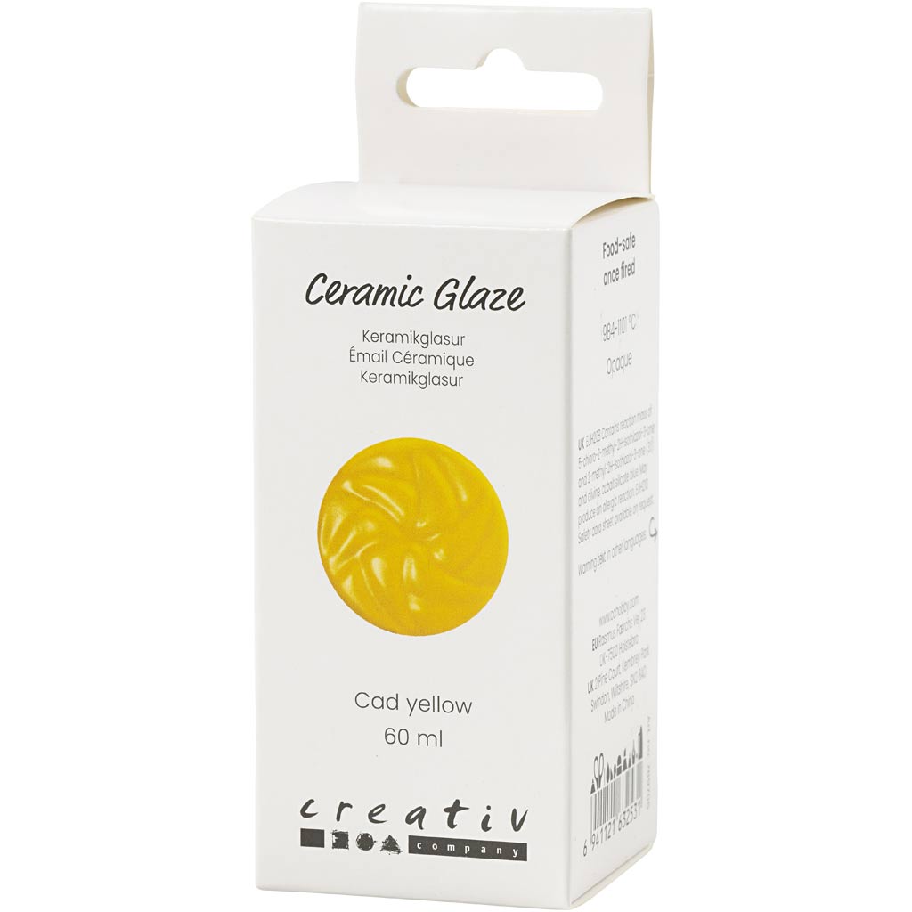 Creativ Company Https: www.cchobby.nl keramiek-glazuur-984-1101-c-dekkend-cad-yellow-60-ml-1-doosje