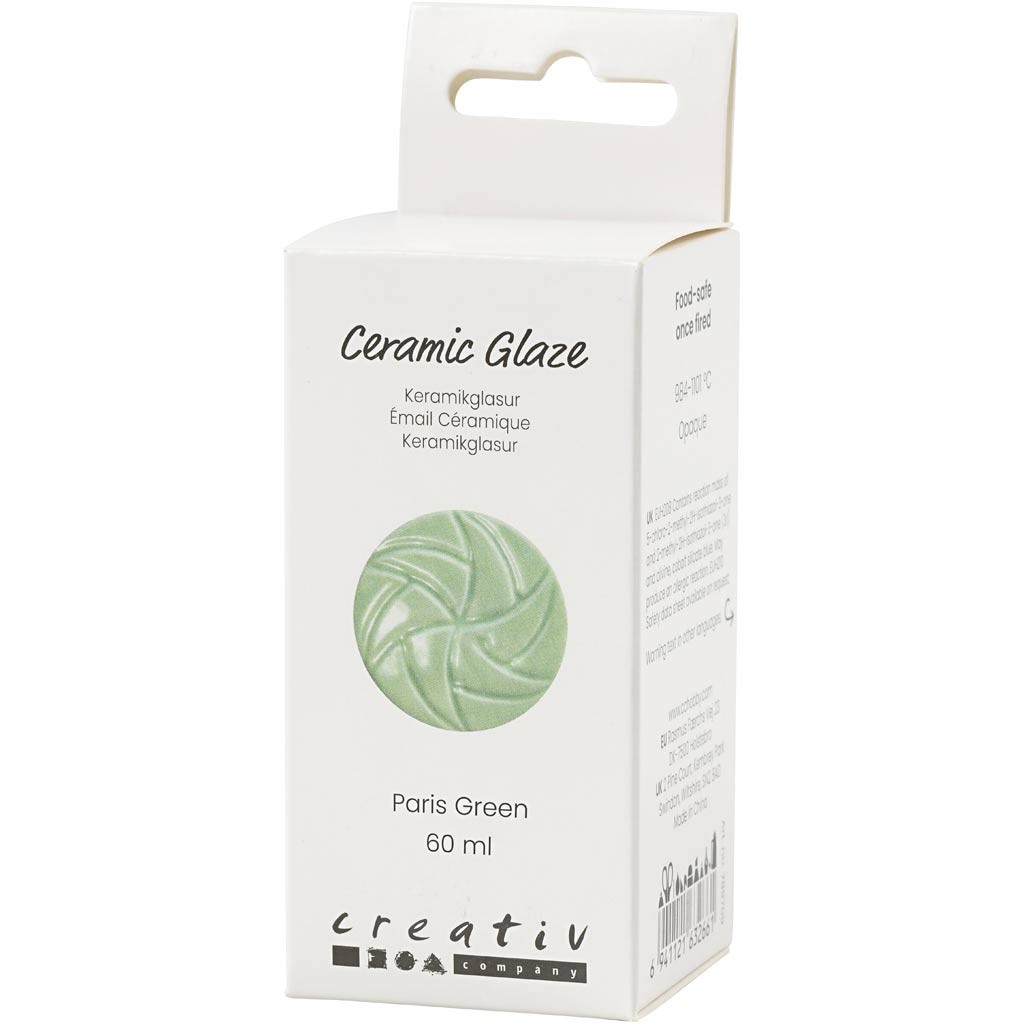 Creativ Company Https: www.cchobby.nl keramiek-glazuur-984-1101-c-dekkend-paris-green-60-ml-1-doosje