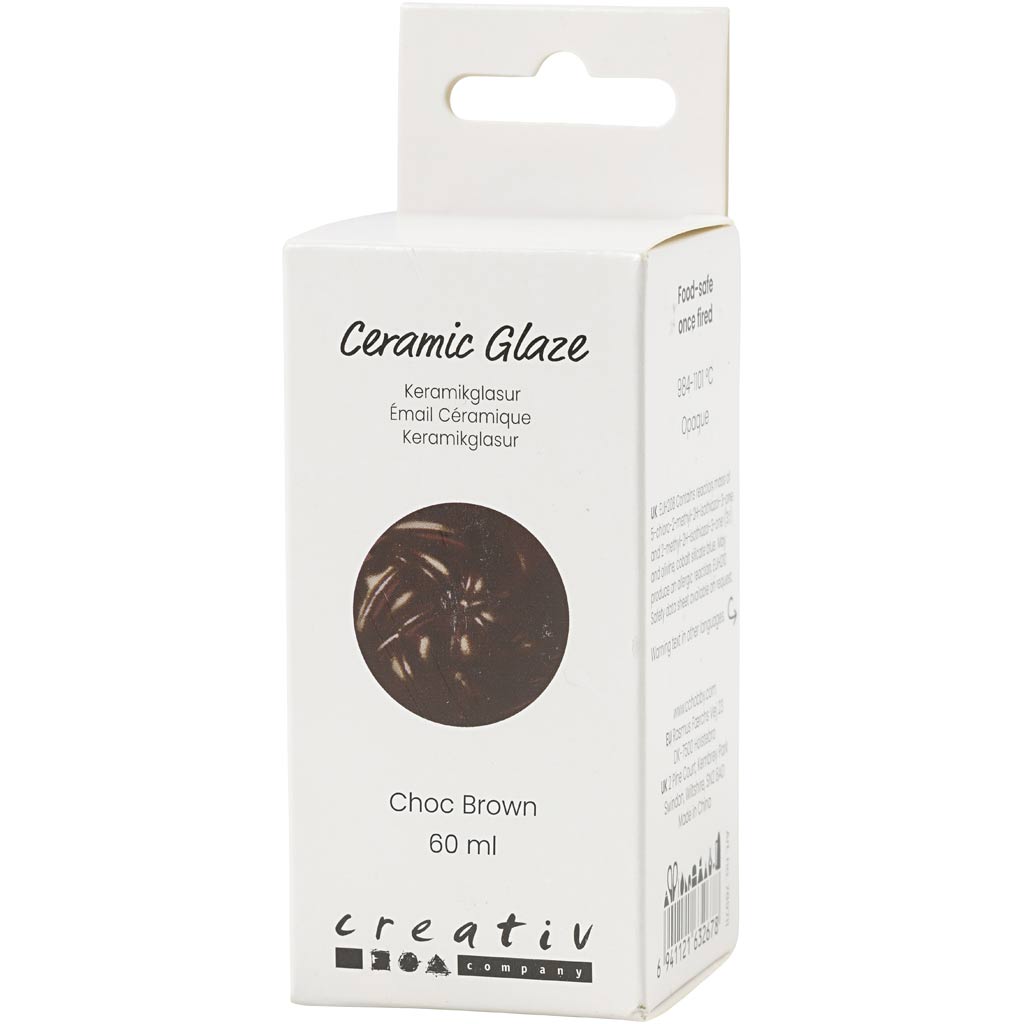 Creativ Company Https: www.cchobby.nl keramiek-glazuur-984-1101-c-dekkend-chocolate-brown-60-ml-1-doosje