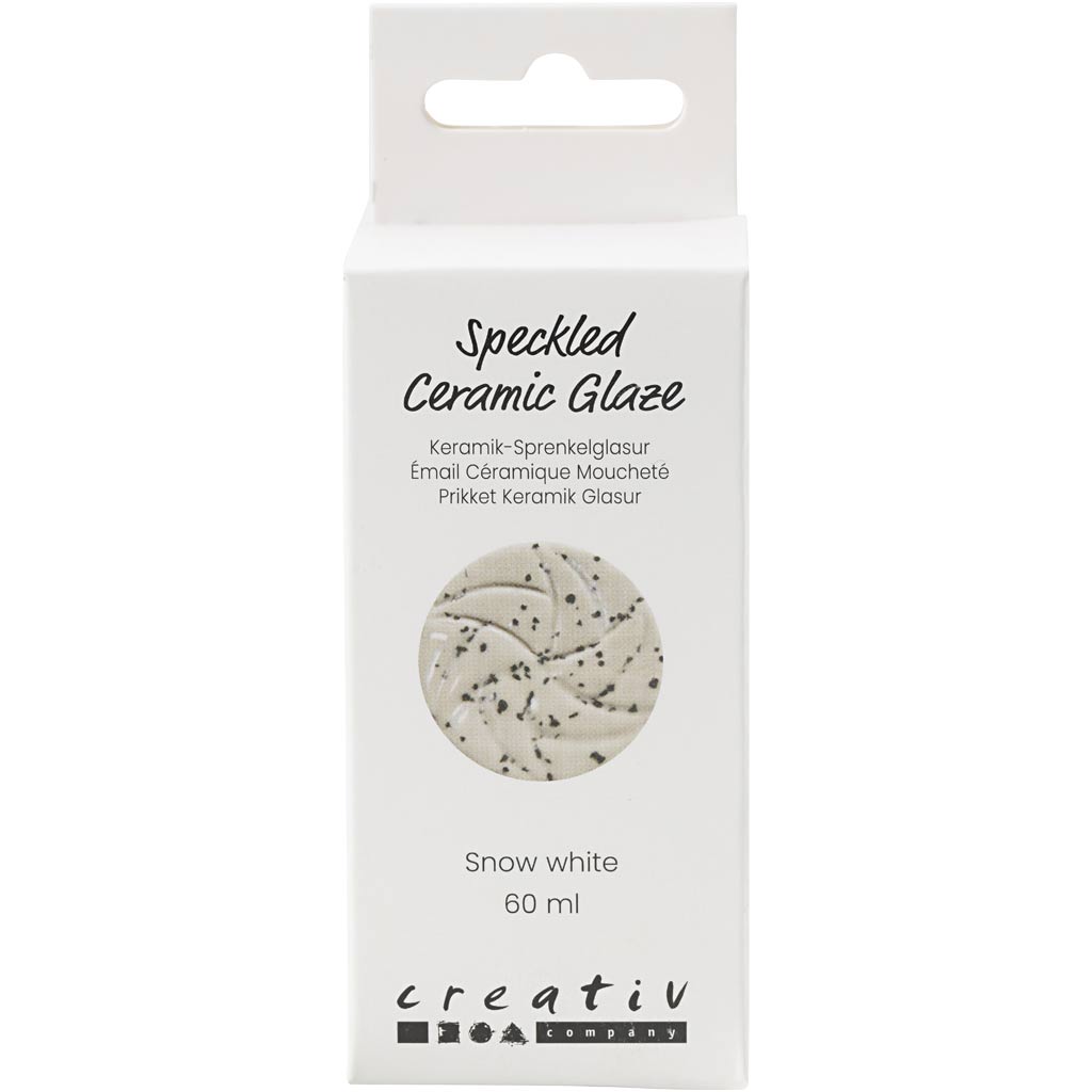 Creativ Company Https: www.cchobby.nl gespikkeld-keramiekglazuur-999-1060-c-dekkend-snow-white-60-ml-1-doosje