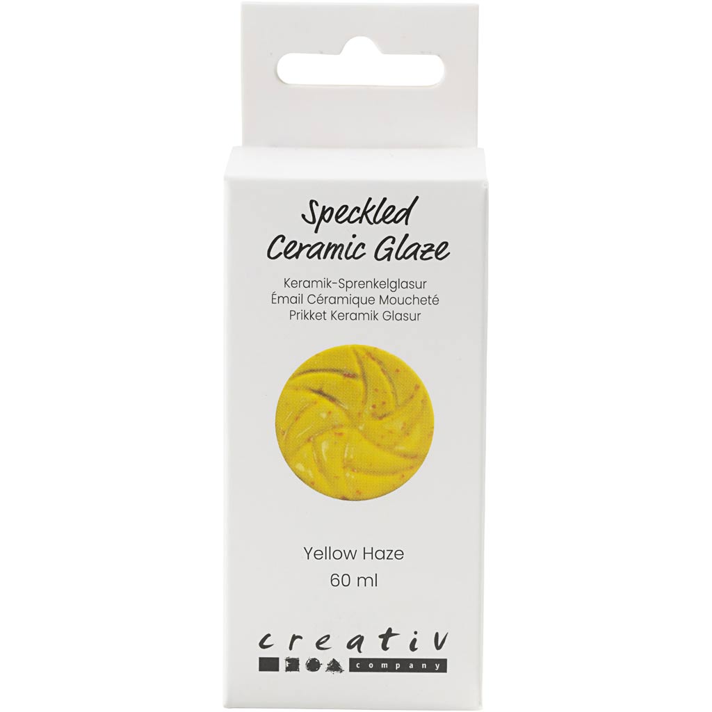 Creativ Company Https: www.cchobby.nl gespikkeld-keramiekglazuur-999-1060-c-dekkend-yellow-haze-60-ml-1-doosje