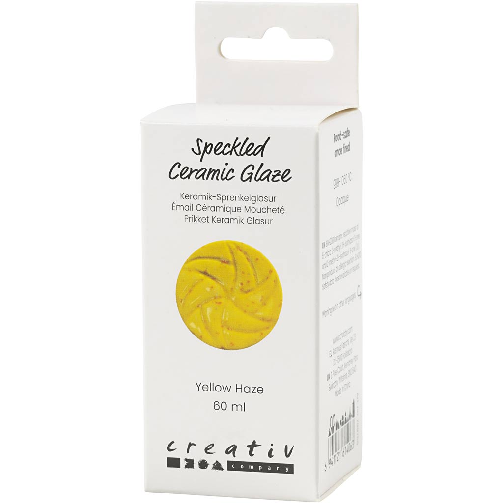 Creativ Company Https: www.cchobby.nl gespikkeld-keramiekglazuur-999-1060-c-dekkend-yellow-haze-60-ml-1-doosje