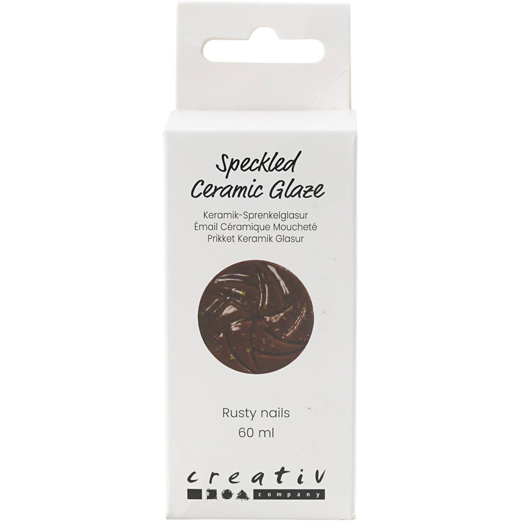 Creativ Company Https: www.cchobby.nl gespikkeld-keramiekglazuur-999-1060-c-dekkend-rusty-nails-60-ml-1-doosje