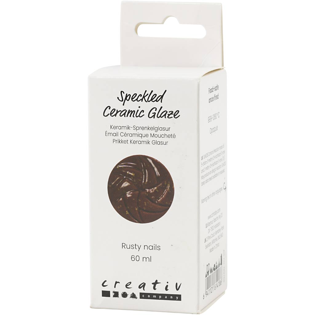 Creativ Company Https: www.cchobby.nl gespikkeld-keramiekglazuur-999-1060-c-dekkend-rusty-nails-60-ml-1-doosje