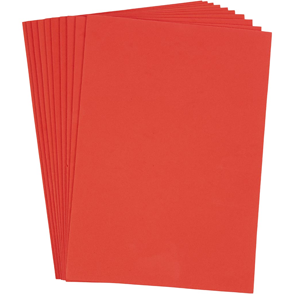 Creativ Company Https: www.cchobby.nl eva-foam-a4-vel-210x297-mm-dikte-2-mm-rood-10-vel-1-doos