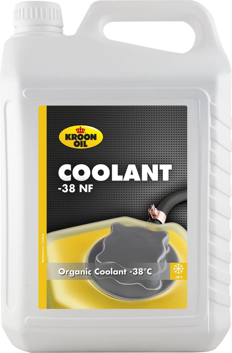 Kroon-Oil coolant -38 nf - organische koelvloeistof - 5 liter - lichtgeel