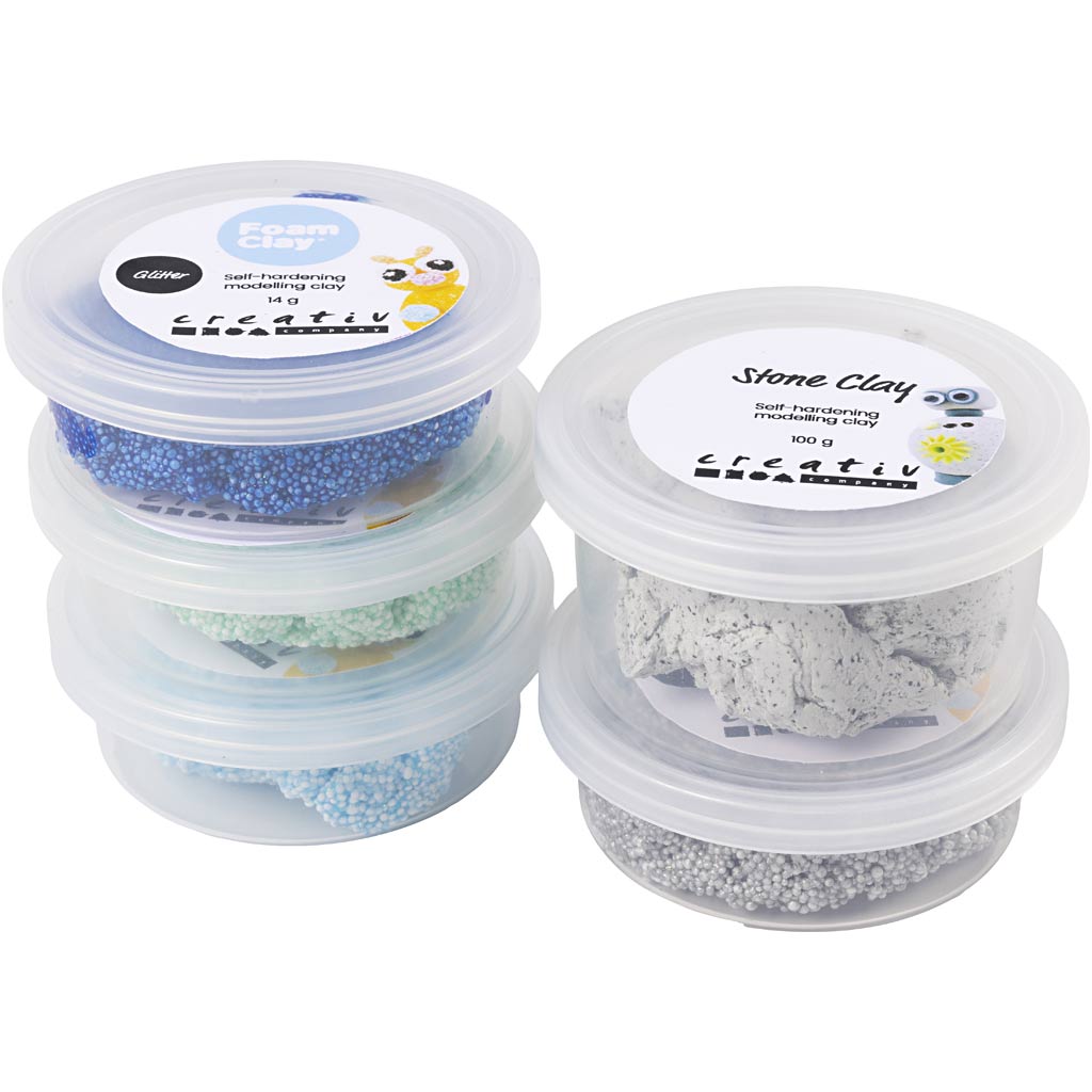 Creativ Company Https: www.cchobby.nl stone-clay-mix-blauw-groen-harmonie-1-doos