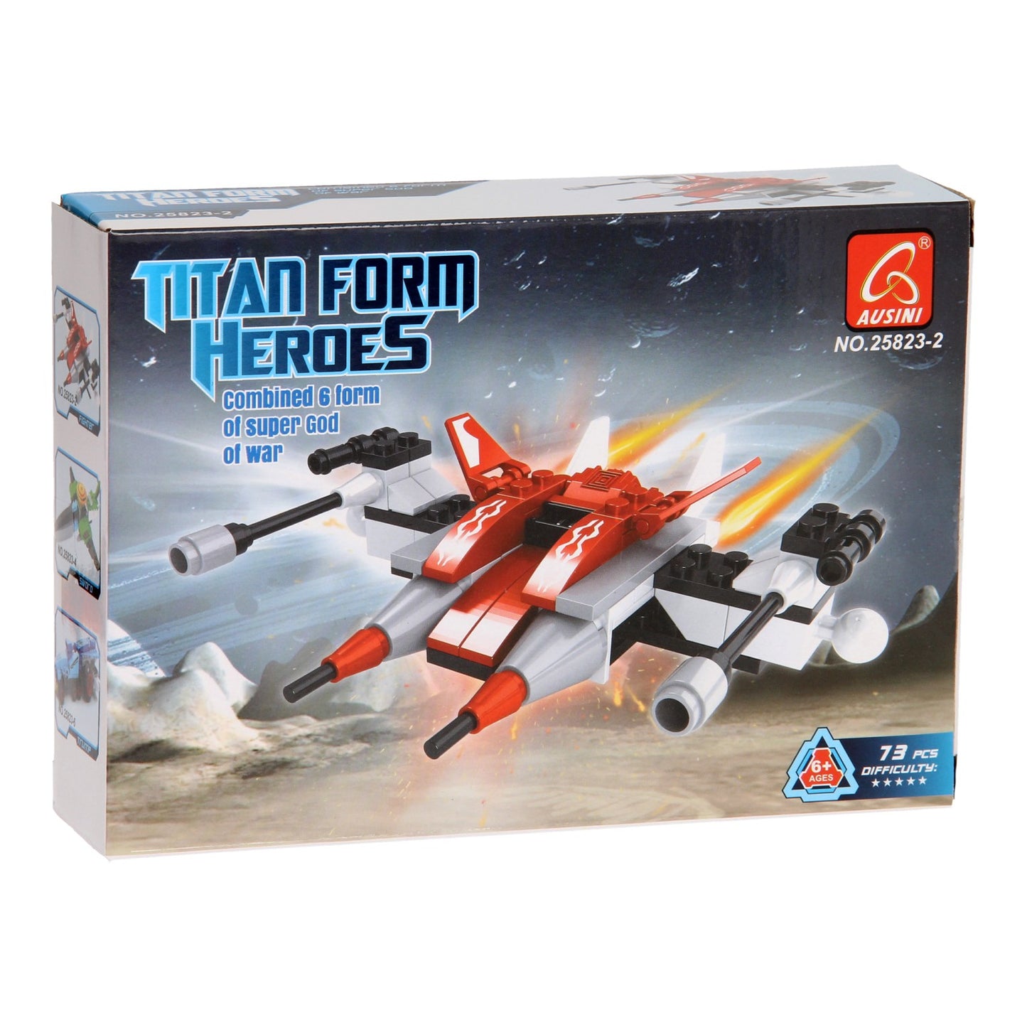 Lobbes Bouwset titan heroes - space rood - 73dlg.