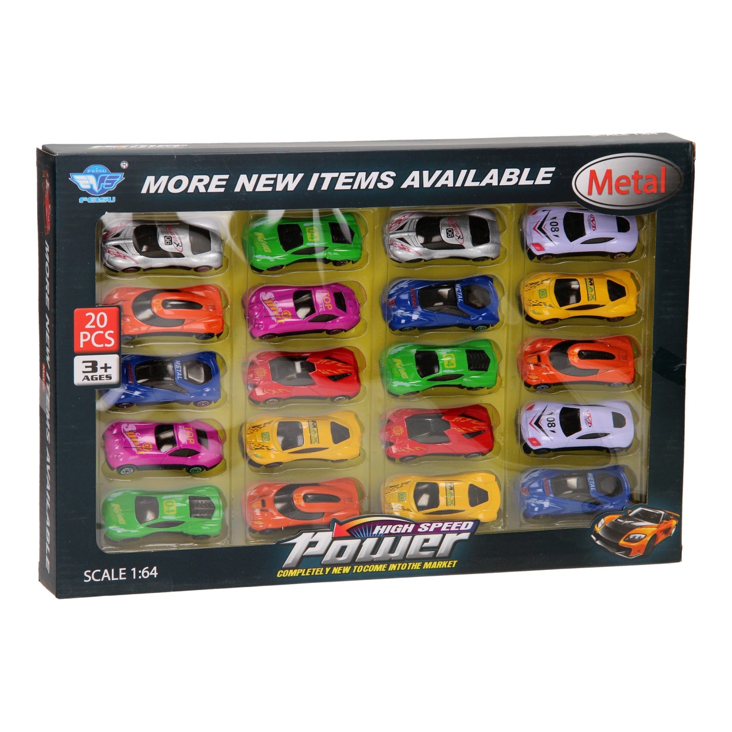 Lobbes Speelgoed BV Luxe autoset - 20st 1:64