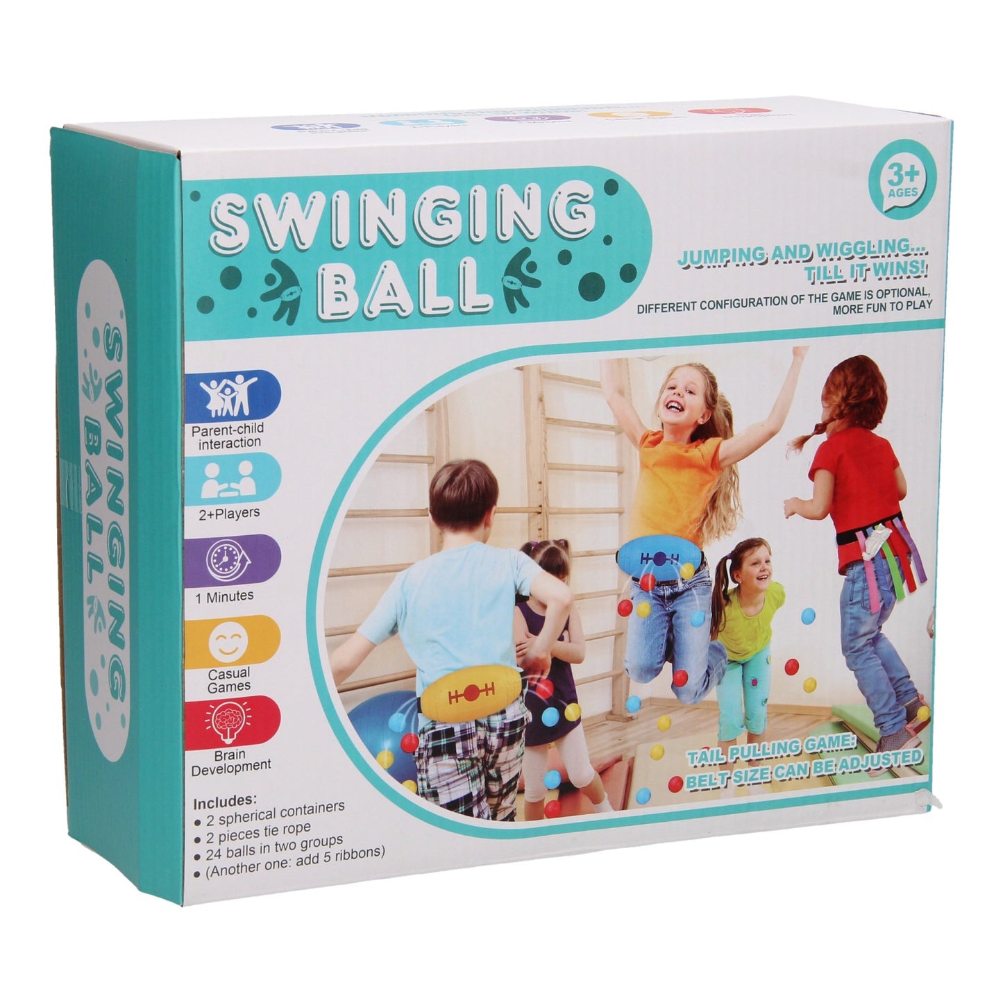 Lobbes Speelgoed BV 2-in-1 spel: lintjes pakken swingbal