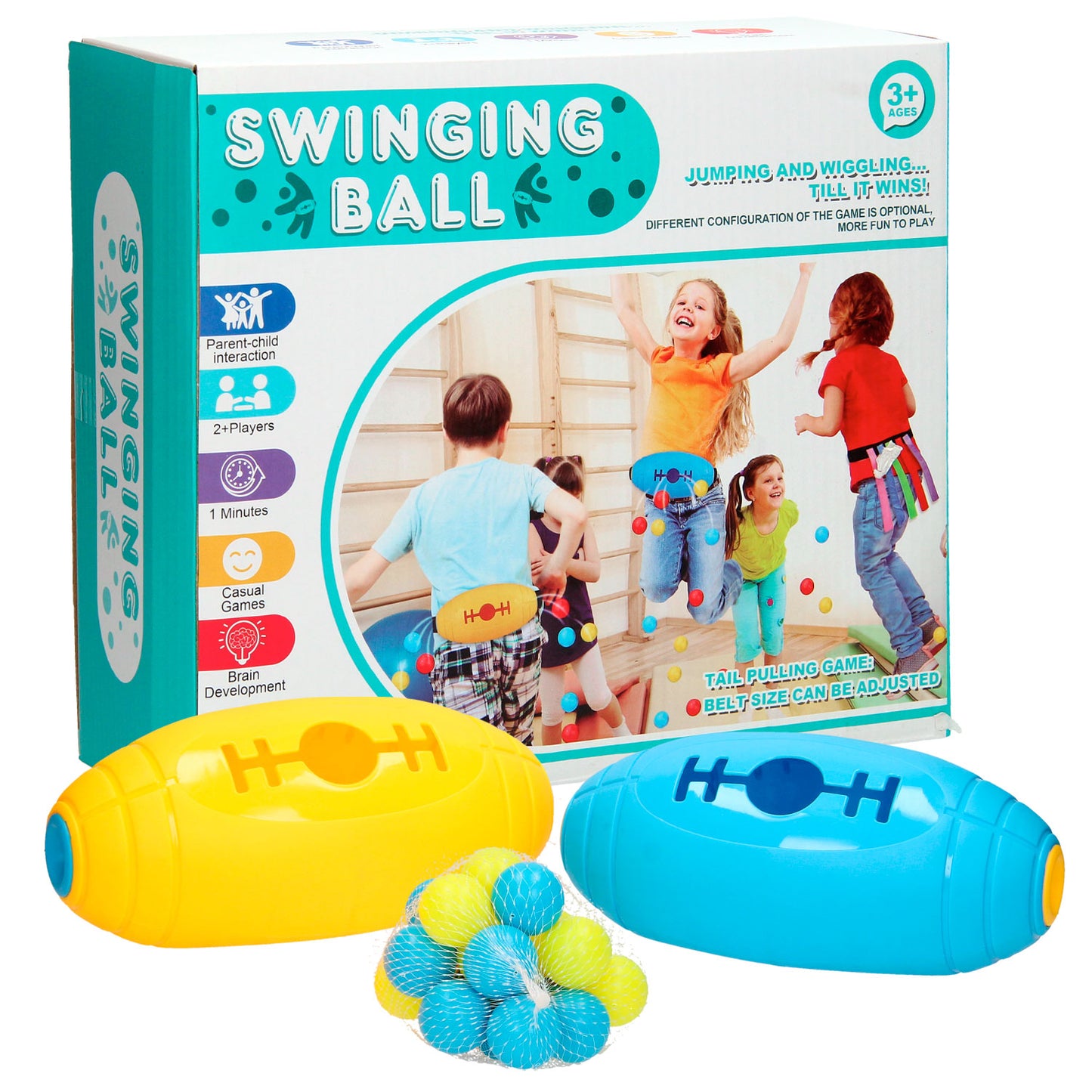 Lobbes Speelgoed BV 2-in-1 spel: lintjes pakken swingbal