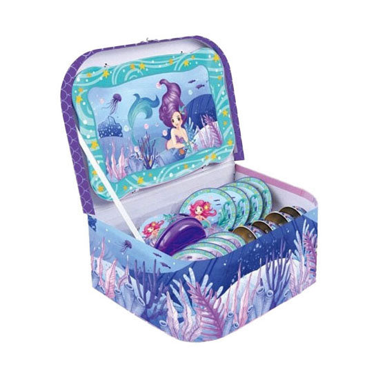 Lobbes Mermaid theeservies in picknickkoffer